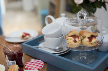 Enjoy a cream tea on arrival.