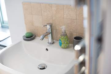 The bathroom.