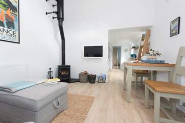 The living-area is open plan.