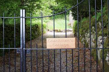 A clear name sign.