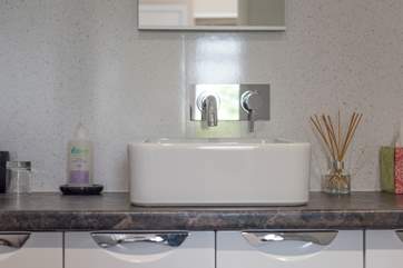 Modern bathroom fittings.