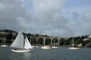 Sailing on the Tamar close to Saltash.