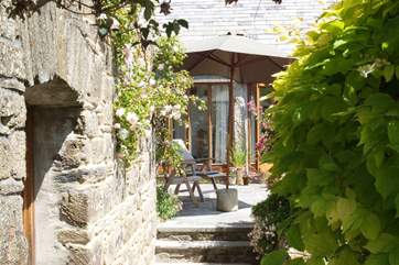 Even the entrance to the garden is charming.