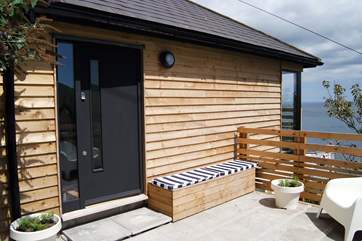 Mears Cottage, a modern seaside cottage in a traditional Cornish fishing village.