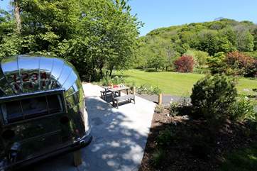 Views over the grounds and lake beyond.