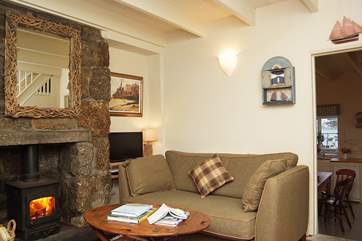 The sitting-area is cosy for a winter break.