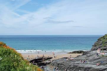 At low tide the beach stretches for a mile.