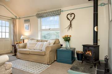 The toasty wood-burner makes this an ideal retreat all year round.