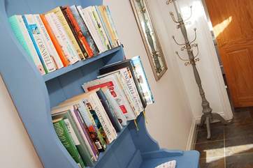 Plenty of books to keep guests occupied.