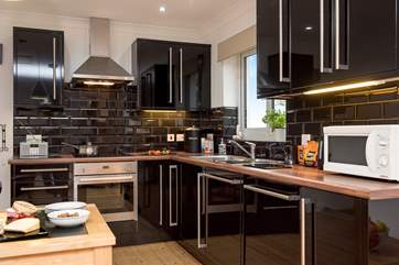 The stylish modern kitchen
