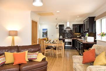 The lovely open plan living room