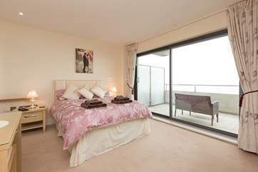 The master bedroom opens on to the balcony too and is a really spacious room.