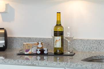 A cheerful welcome tray awaits you - so you will feel very welcome the moment you arrive.