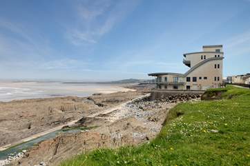 Seaclusion is a contemporary apartment in this striking seafront building.