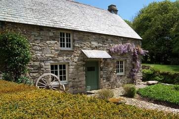 The cottage basks in sunshine most of the day.