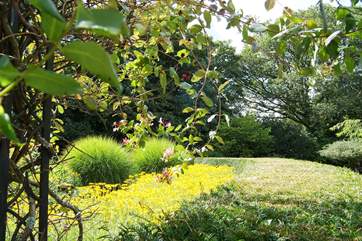 The grounds are beautifully landscaped.