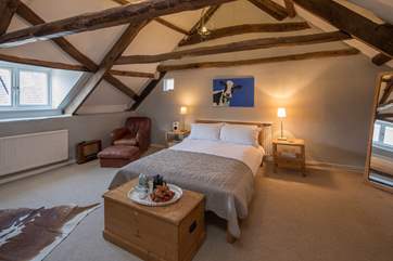 Bedroom 3 on the second floor is gorgeous, and has a TV making those lazy mornings in bed even more appealing.