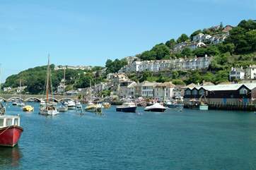 Looe is less than three miles away, a busy fishing and sailing port.