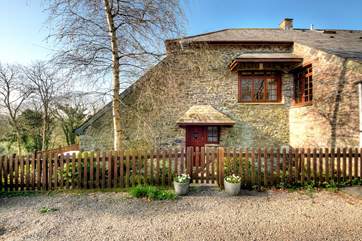 Plenty of parking for you outside of Hendre Cottage.