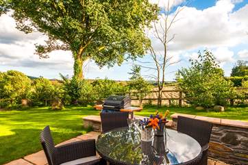 Dining al fresco is a must with the stunning countryside views as a backdrop.
