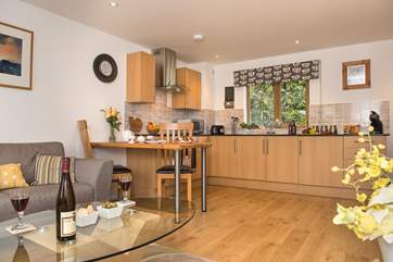 The lovely spacious open plan living-room.