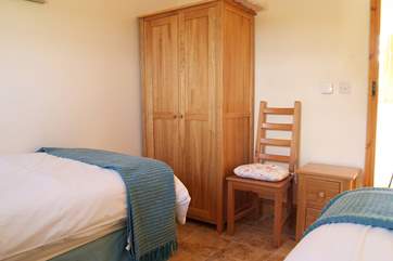 The 'zip and link' bedroom also has plenty of storage.