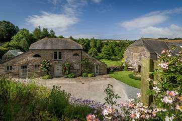 Looking down at the front of Leigh Barn, what a stunning place.