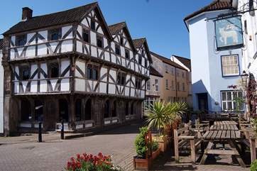 The medieval town of Axbridge lies at the foot of the Mendip Hills.