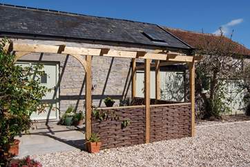 Fig Tree Barn with its namesake fig tree, is in a peaceful setting high above the Somerset Levels.
