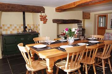 The Aga is for seasonal use and will be turned off from May to the end of September. There is an electric cooker of course.
