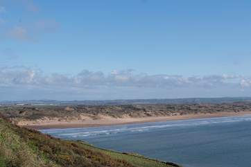 North Devon is home to some of the most amazing sandy surfing beaches. This is Saunton Sands.