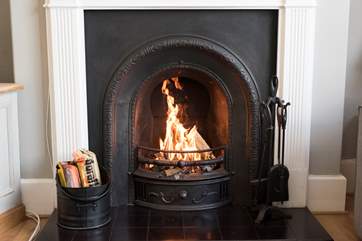 A roaring open fire to welcome you.