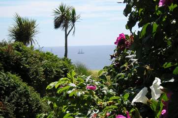 The pretty garden has wonderful views.