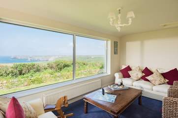 The sun-room is another sitting-area so there is room for everyone to spread themselves around the house.
