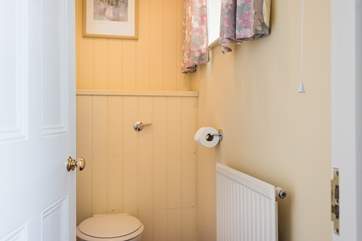 There is a handy loo on the mid-landing halfway up the stairs.