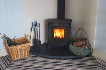 For those cooler evenings the wood-burner will keep you cosy.