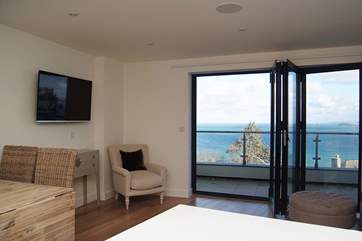 There is a lovely view from the open plan living-room.