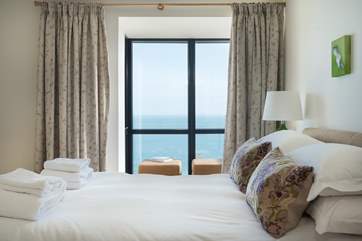 The stunning sea view from the master bedroom.