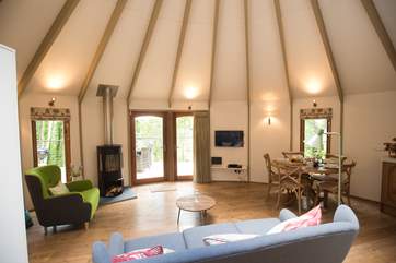 The living space is extremely spacious.