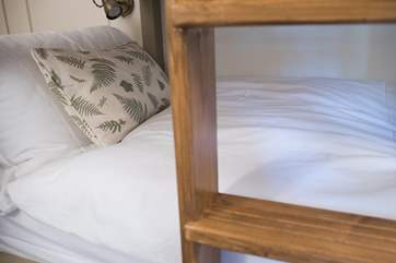 The lower bunk has a little less headroom but is still a great place to camp out!