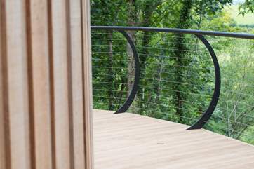 The custom made railings are super safe and strong.