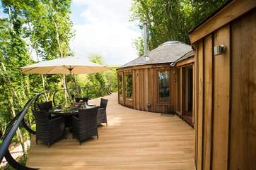 There is plenty of space on the deck.