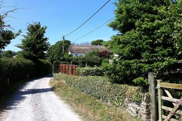 Kentisbury Cottage is tucked down a private lane on the edge of the village. The shop and one of the two pubs are a perfect five minute stroll away.