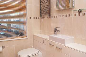 The bathroom.