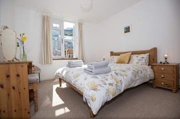 The master bedroom leads out to the terrace.