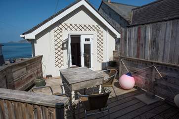 The terrace.