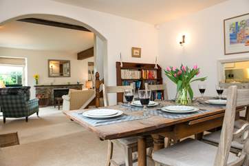 The dining-area leading through to the sitting-area.