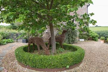 This elegant pair will greet you as you walk from the parking area.