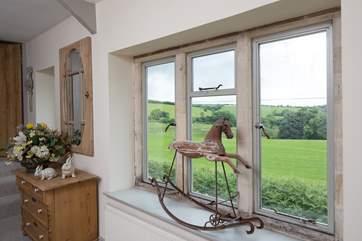 The first floor landing has far-reaching views.