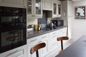The kitchen is so well-equipped; a chef's paradise.